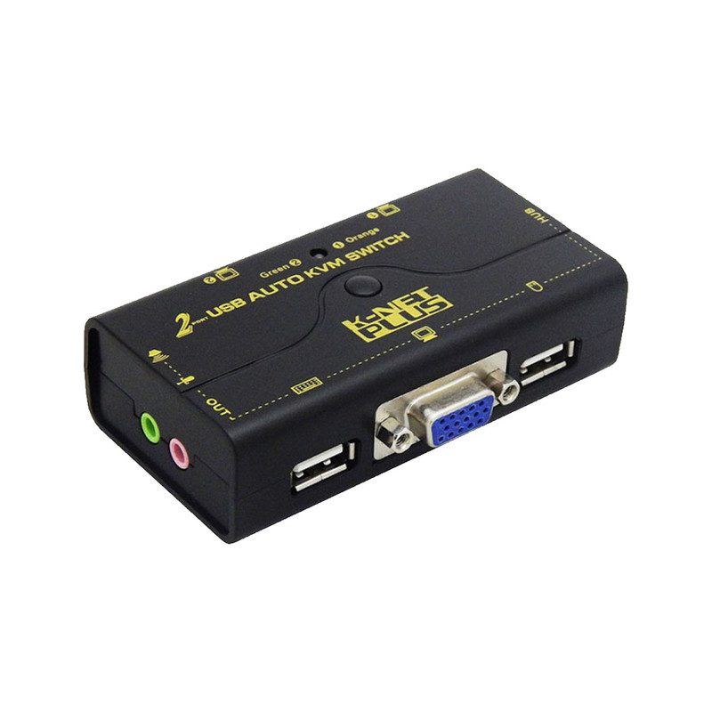 مشخصات، قیمت و خرید سوییچ  دو پورت VGA KVM  کی نت پلاس مدل P022