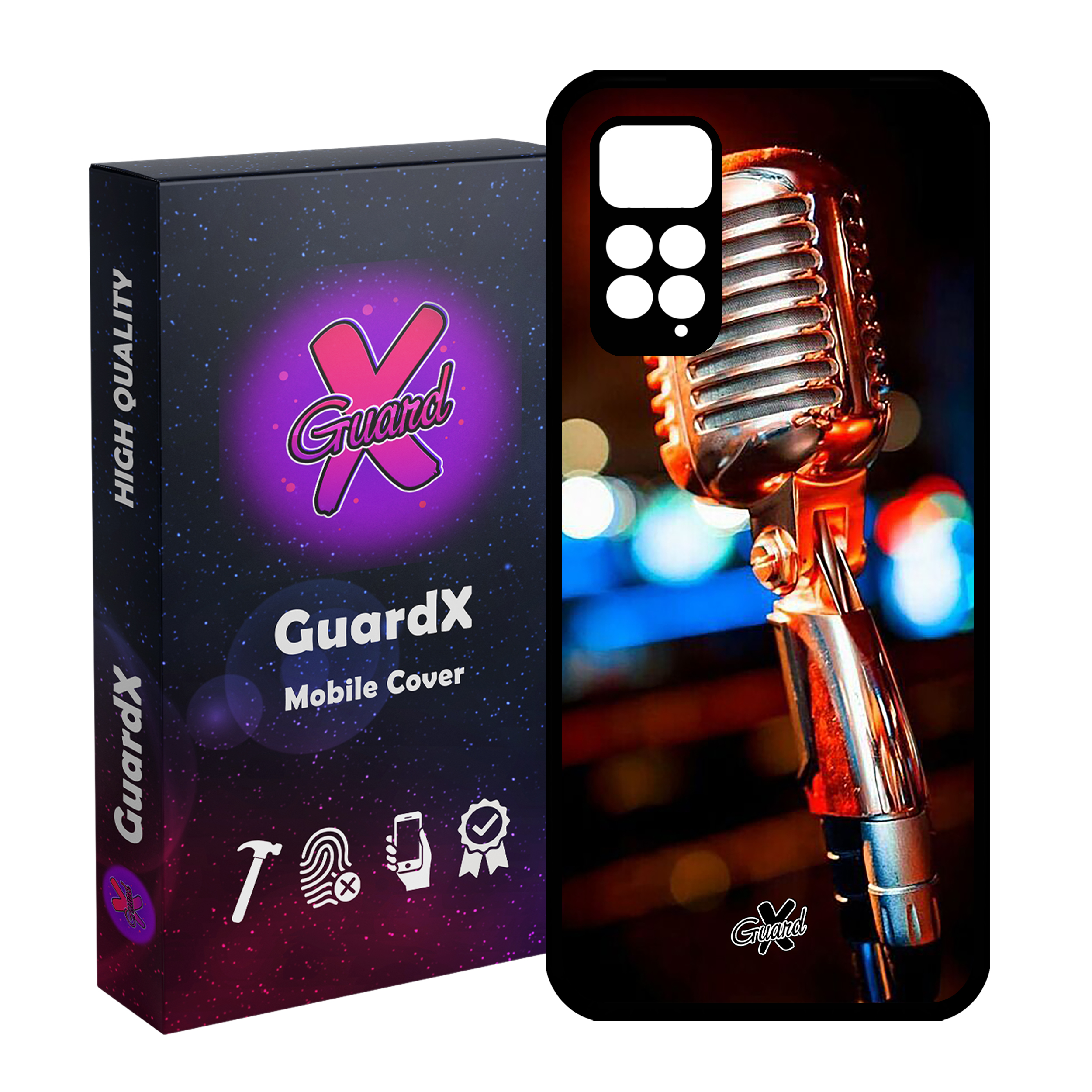 کاور گارد ایکس طرح میکروفون مدل Glass10259 مناسب برای گوشی موبایل شیائومی Redmi Note 11 Pro 4G/5G