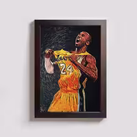 تابلو مدل ورزشی بسکتبال کوبی برایانت kobe bryant BR073 | دنیای قاب