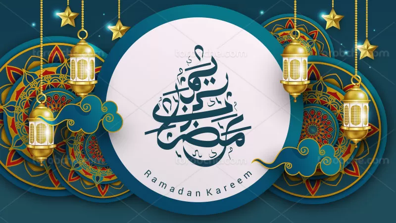 وکتور بک گراند رمضان کریم | گرافیک با طعم تربچه