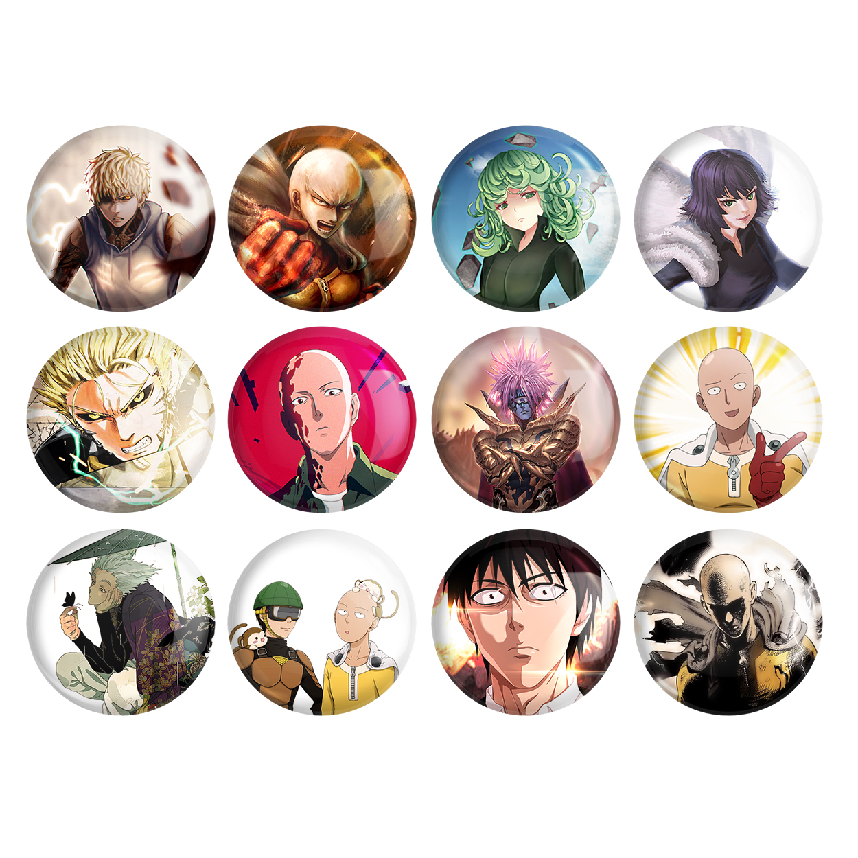 پیکسل خندالو مدل انیمه مرد تک مشتی One Punch Man کد 447 مجموعه 12 عددی