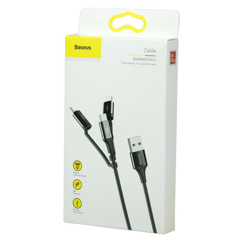 کابل 3 سر Baseus CA3IN1-ZY 2A 1.2m