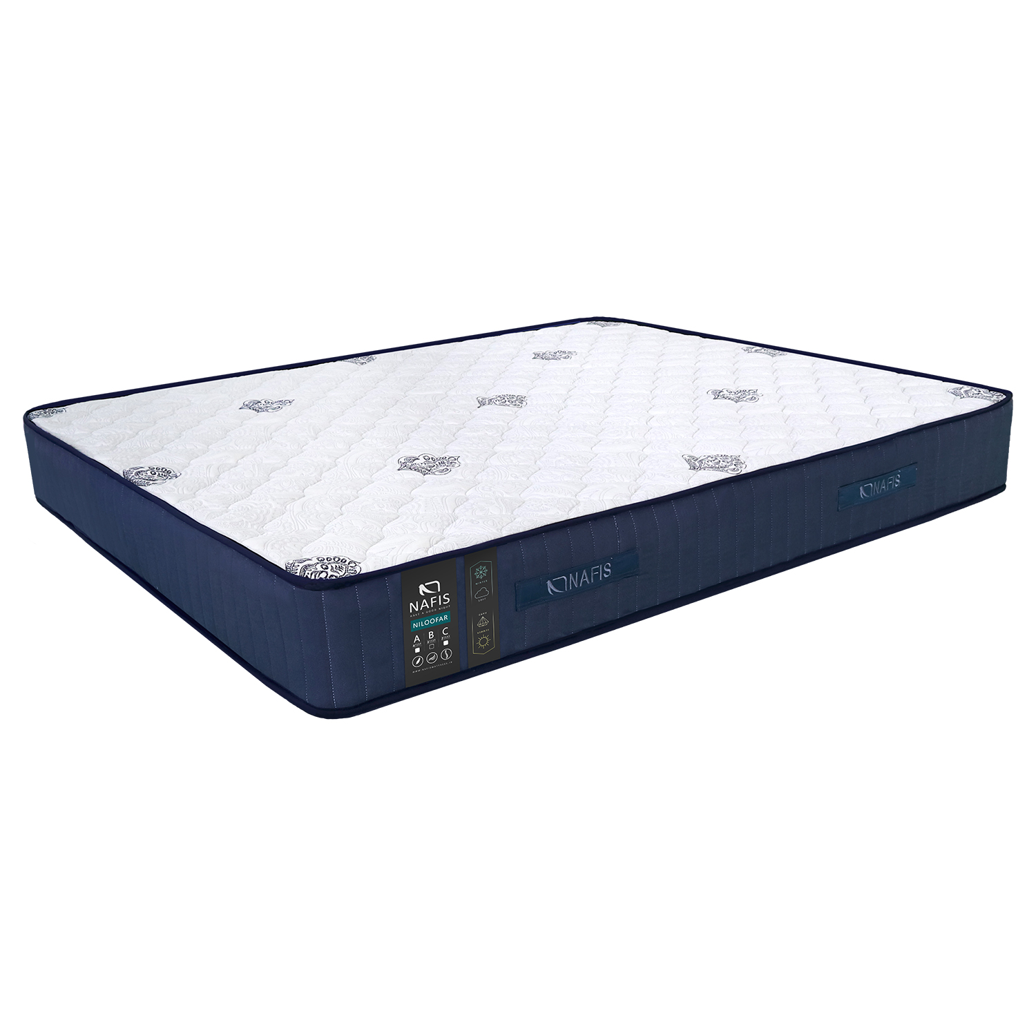 تشک نفیس مدل طبی فنری نیلوفر B دونفره سایز 200x160 سانتی متر