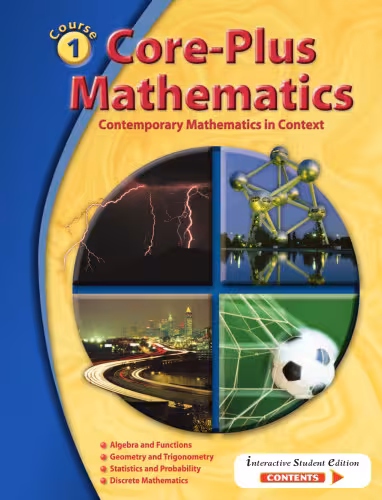 خرید و دانلود نسخه کامل کتاب Core-Plus Mathematics: Contemporary Mathematics in Context, Course 1