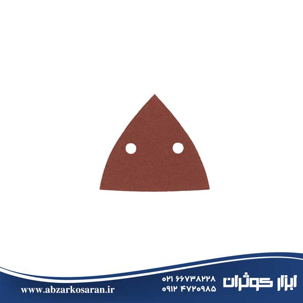 صفحه سنباده پشت کرکی مثلثی 88*110 م م گرید 80 دو سوراخ AEG