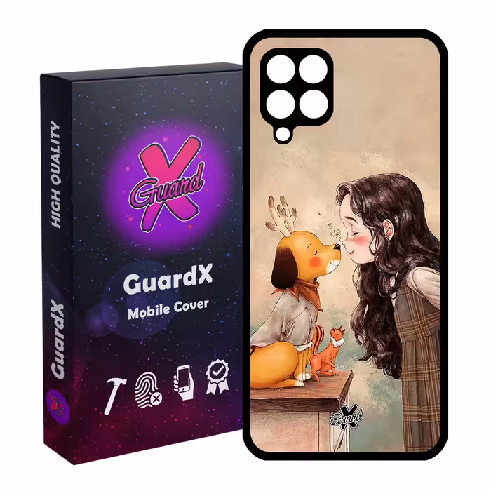 کاور گارد ایکس طرح Girl مدل Glass10323 مناسب برای گوشی موبایل سامسونگ Galaxy A22 4G