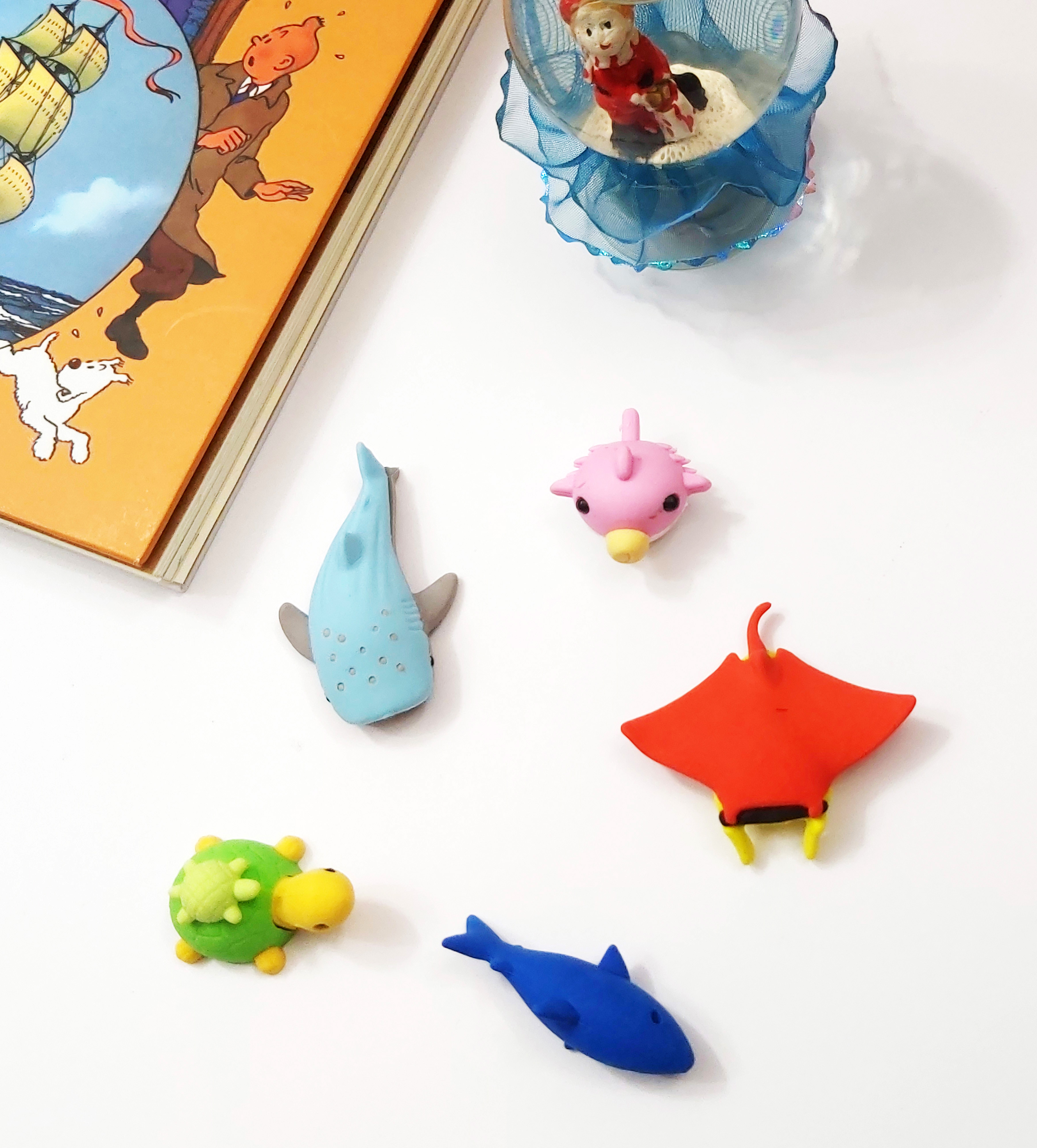 ست پاکن طرح حيوانات دريايی بسته 5 عددی