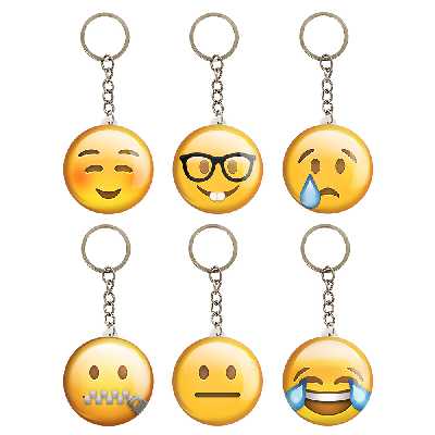 جاکلیدی خندالو طرح ایموجی کد 24A مجموعه 6 عددی