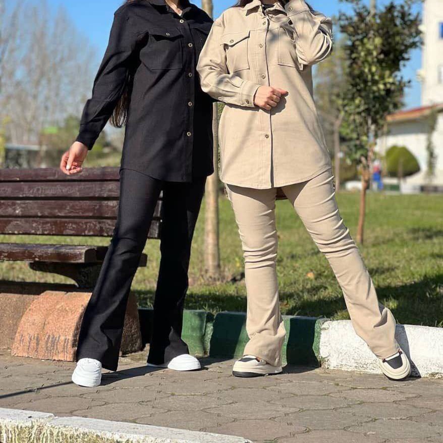 ست مانتو شلوار کتان یه ست جذاب و پر فروش ویژه بانوان عزیز 