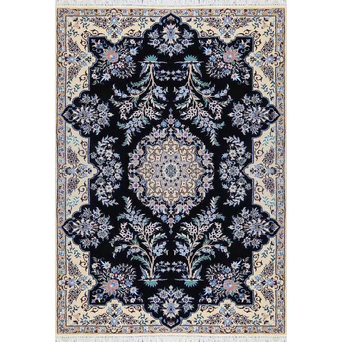 فرش دستبافت دو ونیم متری مدل دسته گلی شش لا کد 498