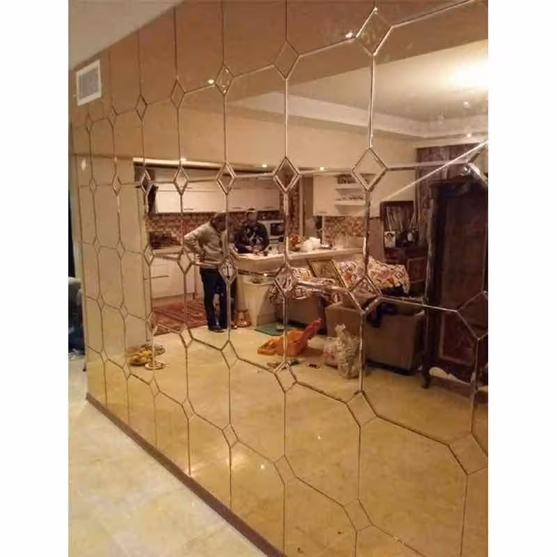 آینه دکوراتیو طرح خشتی