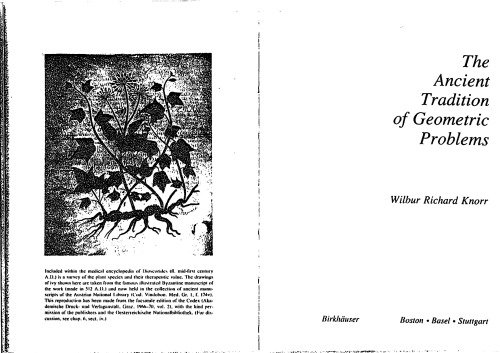 خرید و دانلود نسخه کامل کتاب The Ancient Tradition of Geometrical Problems