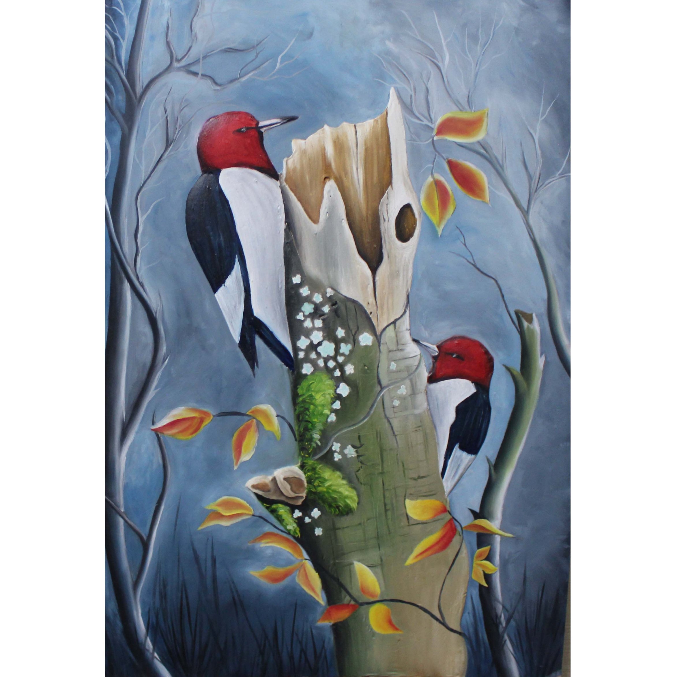  تابلو نقاشی رنگ روغن مدل پرنده کد M900