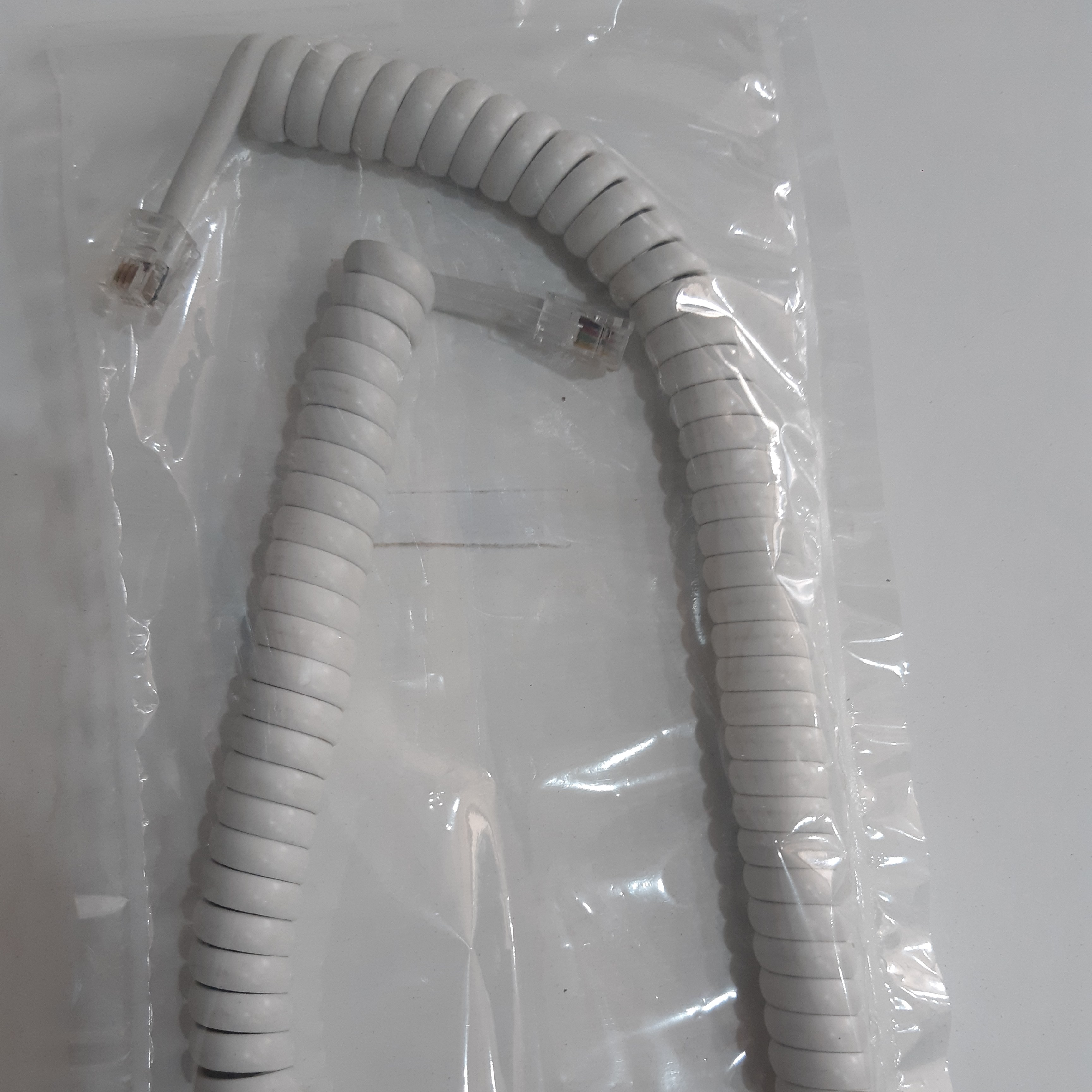 کابل فنری گوشی تلفن اورجینال رنگ سفید