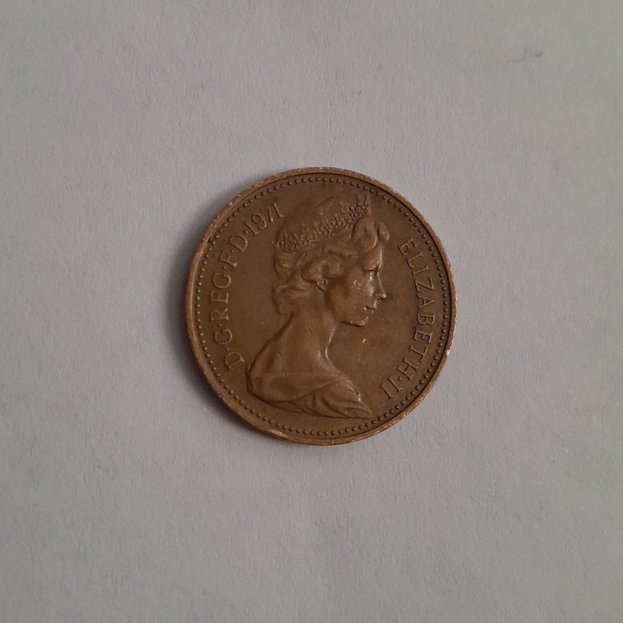 سکه 1 نیو پنی الیزابت 1971