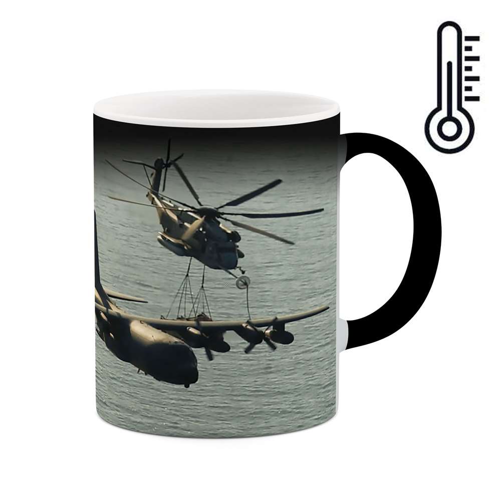 ماگ حرارتی طرح هواپیما و هلی کوپتر مدل mgh00881