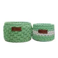 سبد قلاب بافی تریکو  میناز کد 001 مجموعه دو عددی