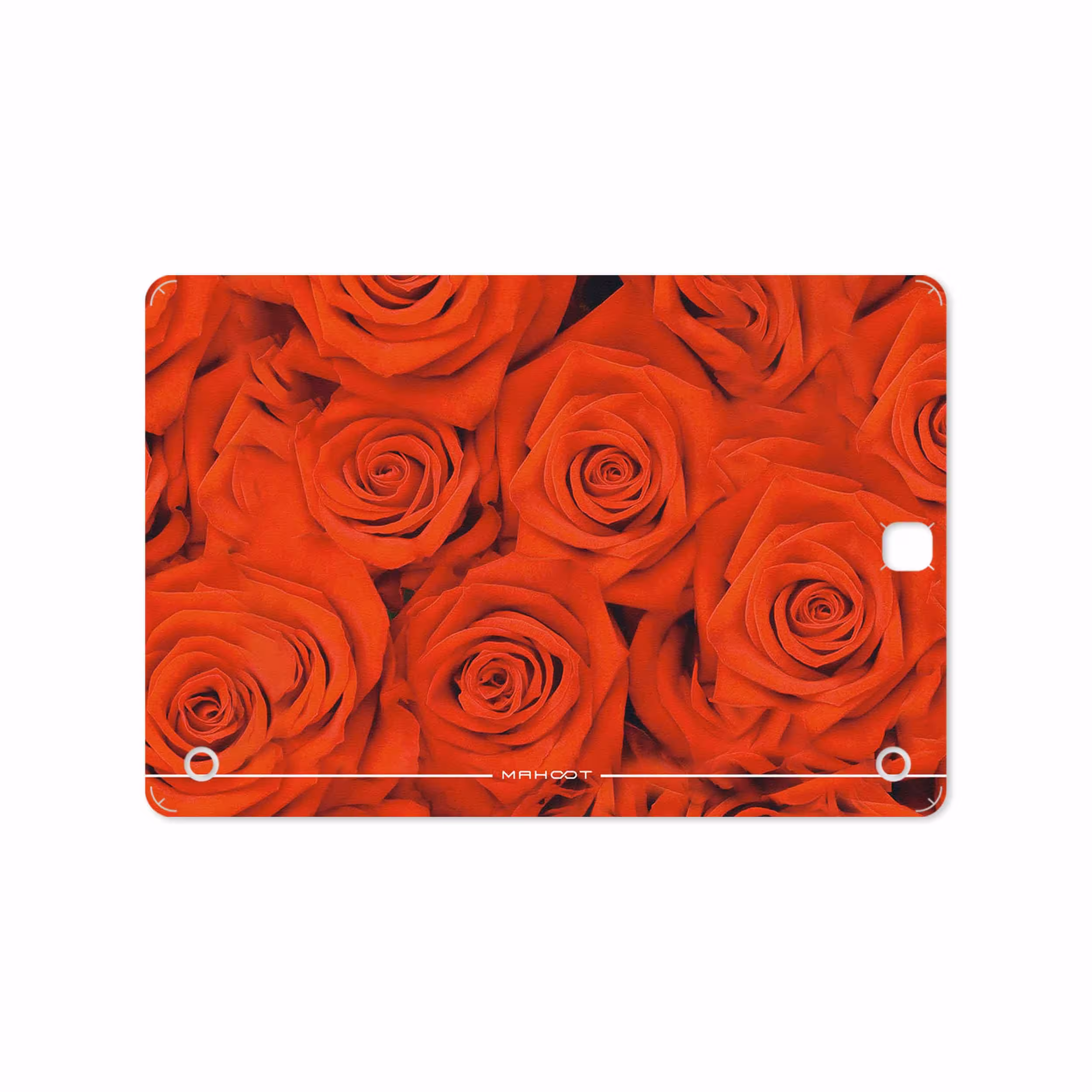برچسب پوششی ماهوت مدل Red-Flower مناسب برای تبلت سامسونگ Galaxy Tab A 9.7 2015 T555