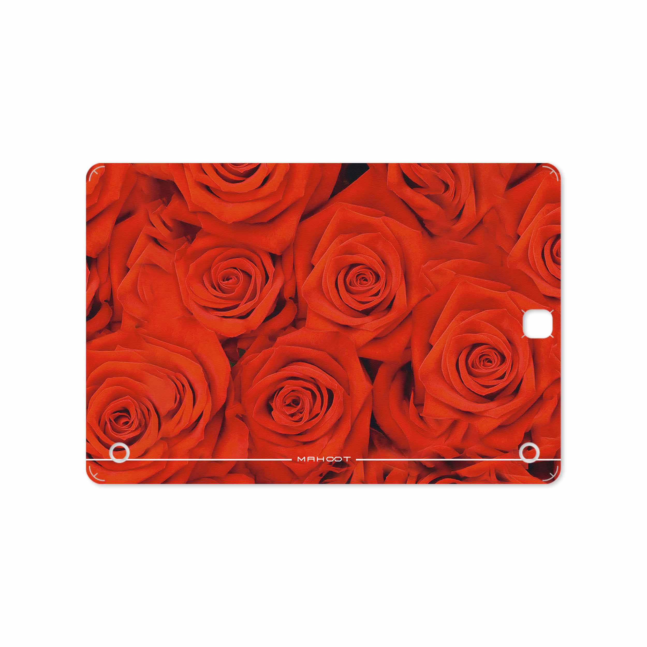 برچسب پوششی ماهوت مدل Red-Flower مناسب برای تبلت سامسونگ Galaxy Tab A 9.7 2015 T555