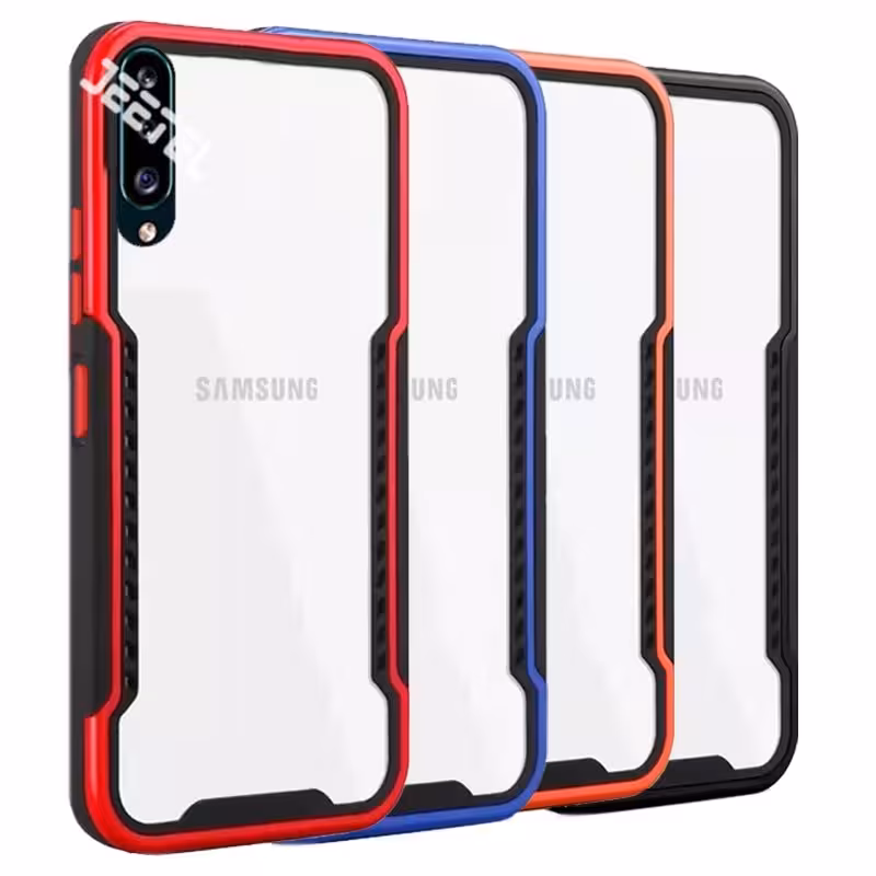 کاور اورجینال بامپر کیس برای گوشی Samsung Galaxy A50/30S مدل پشت طلق