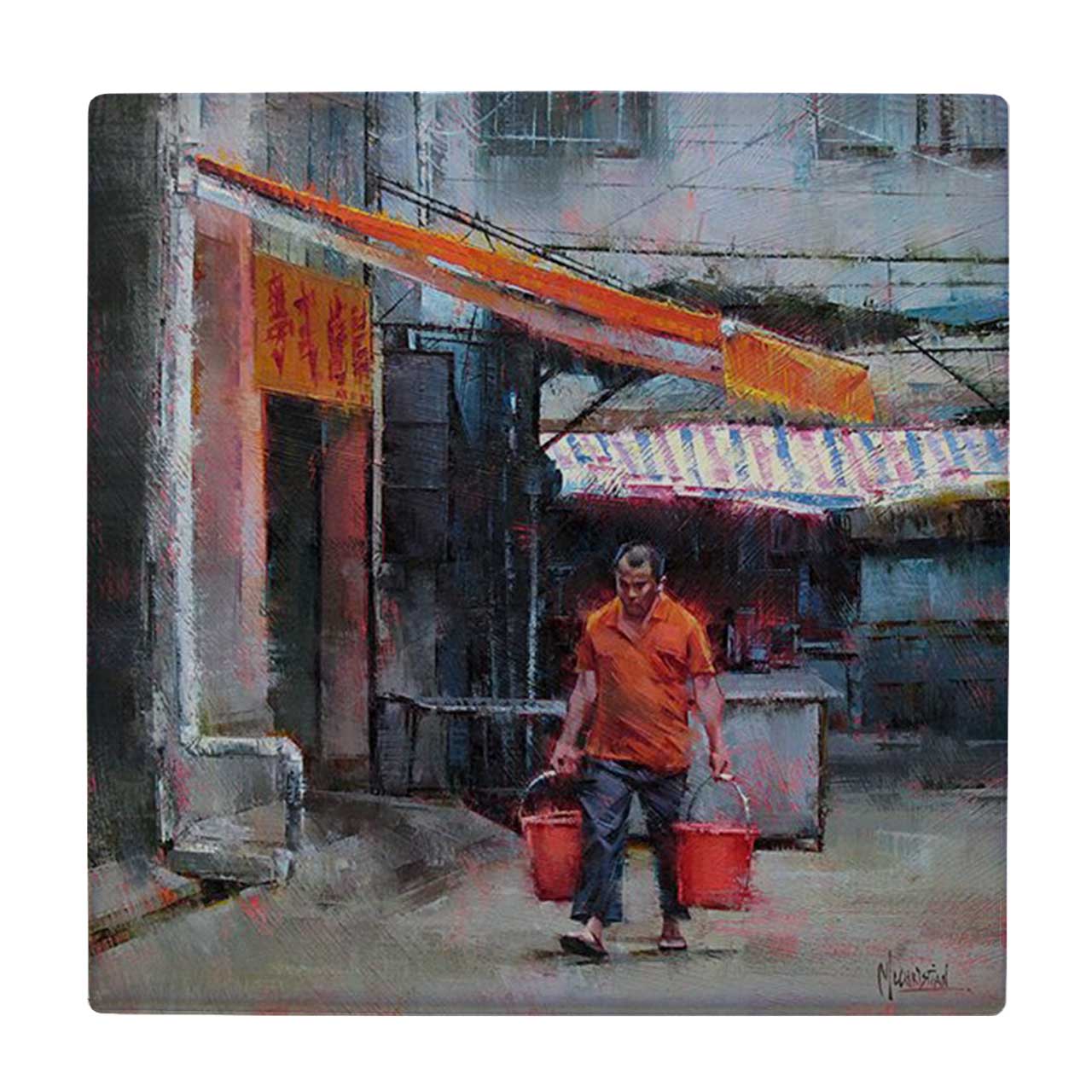  کاشی طرح نقاشی محله چینی کد wk1759