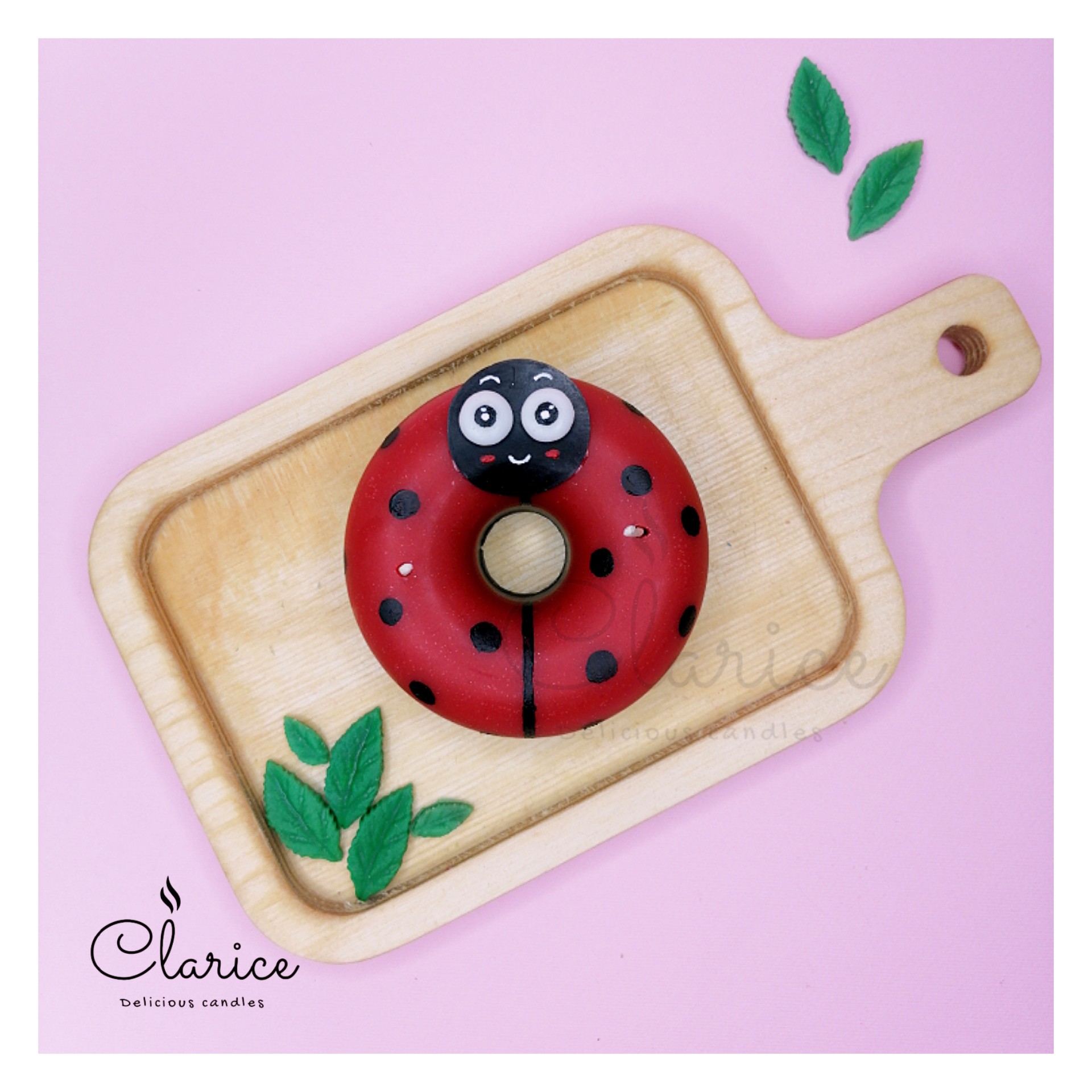 شمع فانتزی دونات کفشدوزکی،گیفت تولد، هدیه تولد