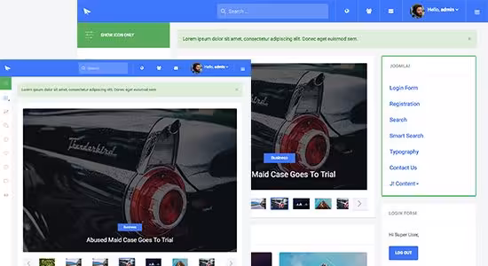 دانلود قالب JA Intranet راست چین شده برای جوملا