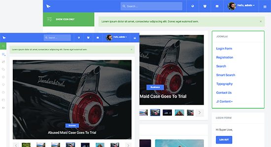 دانلود قالب JA Intranet راست چین شده برای جوملا