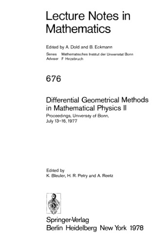 خرید و دانلود نسخه کامل کتاب Differential Geometrical Methods in Mathematical Physics II