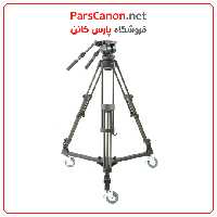سه پایه فیلمبرداری لیبک مدل Libec LX10 Studio Two-Stage Aluminum Tripod System and H65B Head with Dual Pan Handles and Spreader Dolly
