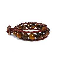 دستبند مدل سنگ چشم ببر دکمه ای 70