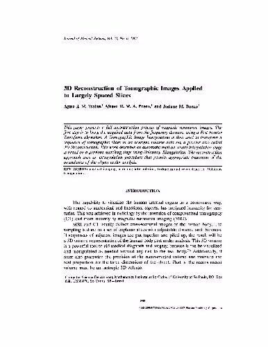 خرید و دانلود نسخه کامل کتاب 3D Reconstruction of Tomographic Images Applied to Largely Spaced Slices