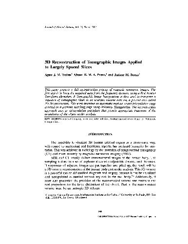 خرید و دانلود نسخه کامل کتاب 3D Reconstruction of Tomographic Images Applied to Largely Spaced Slices