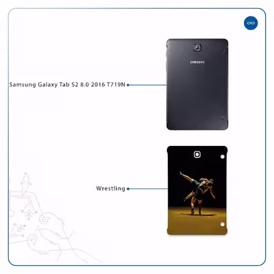 برچسب پوششی ماهوت مدل Wrestling مناسب برای تبلت سامسونگ Galaxy Tab S2 8.0 2016 T719N