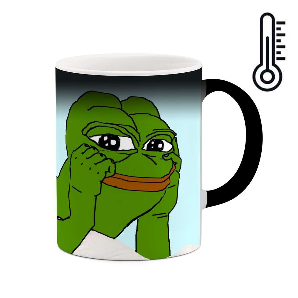 ماگ حرارتی طرح Pepe the frog استیکر مدل mgph12548