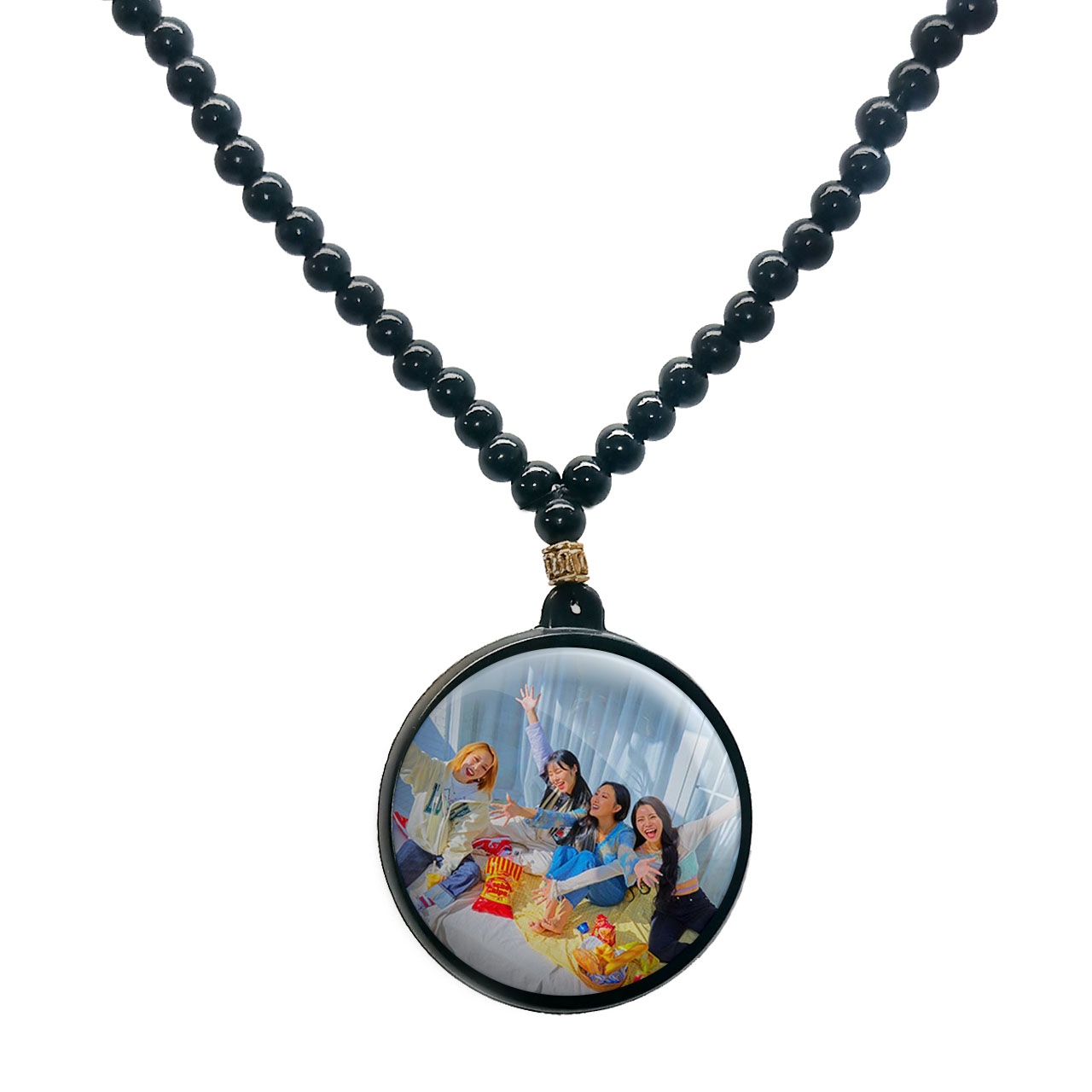 گردنبند پرمانه طرح mamamoo کد pmd.13456 مدل دو طرفه