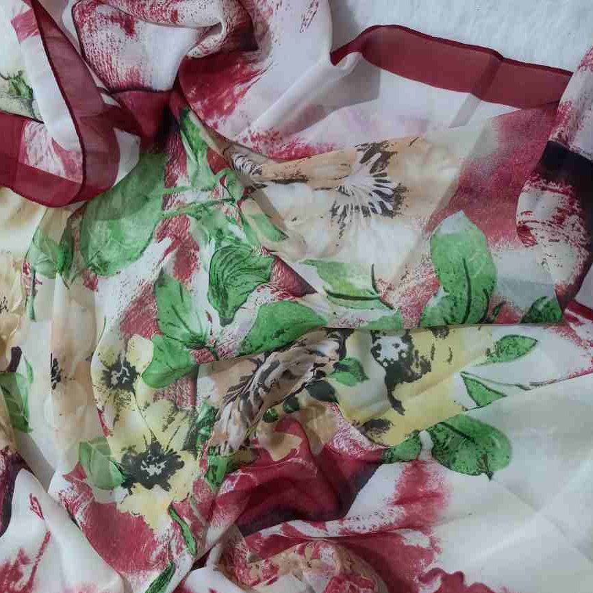 روسری مجلسی حریر عرض105 طرح و رنگبندی مطابق با تصویر