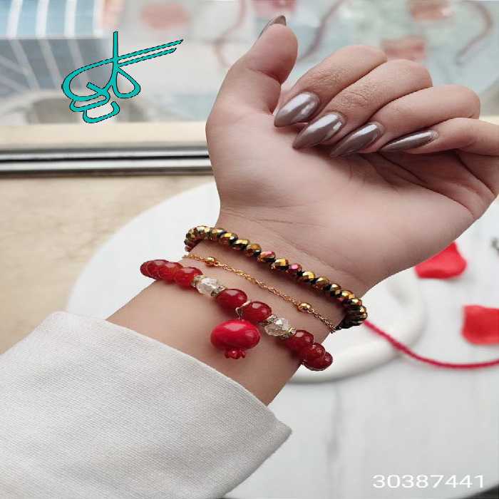خرید دستبند نخی سه تایی ویژه شب یلدا کد 1216712 - ردگل