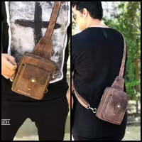 کیف کوله دستدوز  اسپرت چرم طبیعی