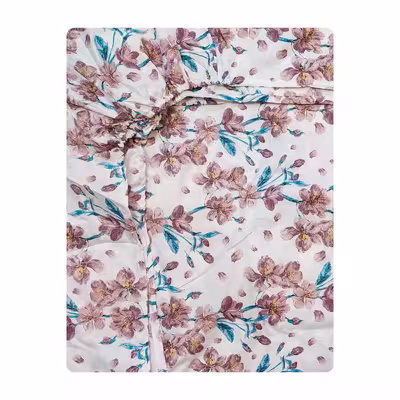 ملحفه آدنو مدل زنبق کد IR121 یک نفره سایز 120x200 سانتی متر