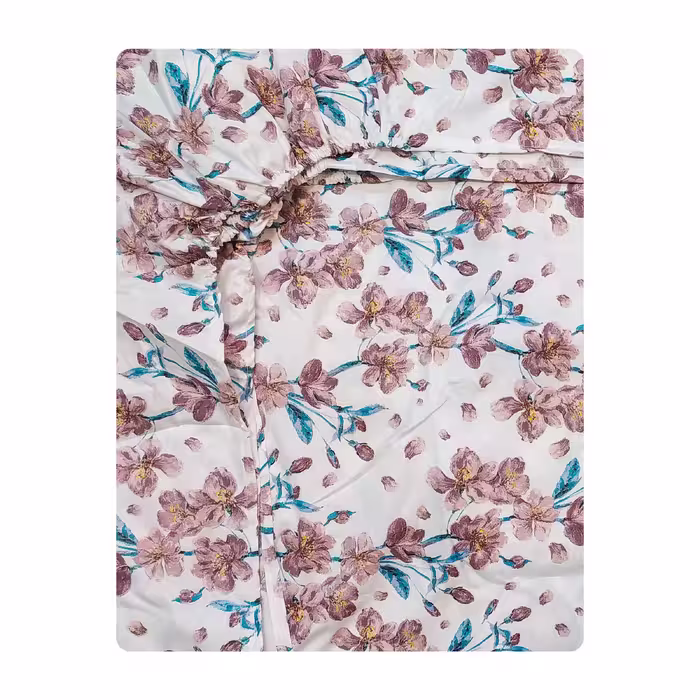 ملحفه آدنو مدل زنبق کد IR121 یک نفره سایز 120x200 سانتی متر