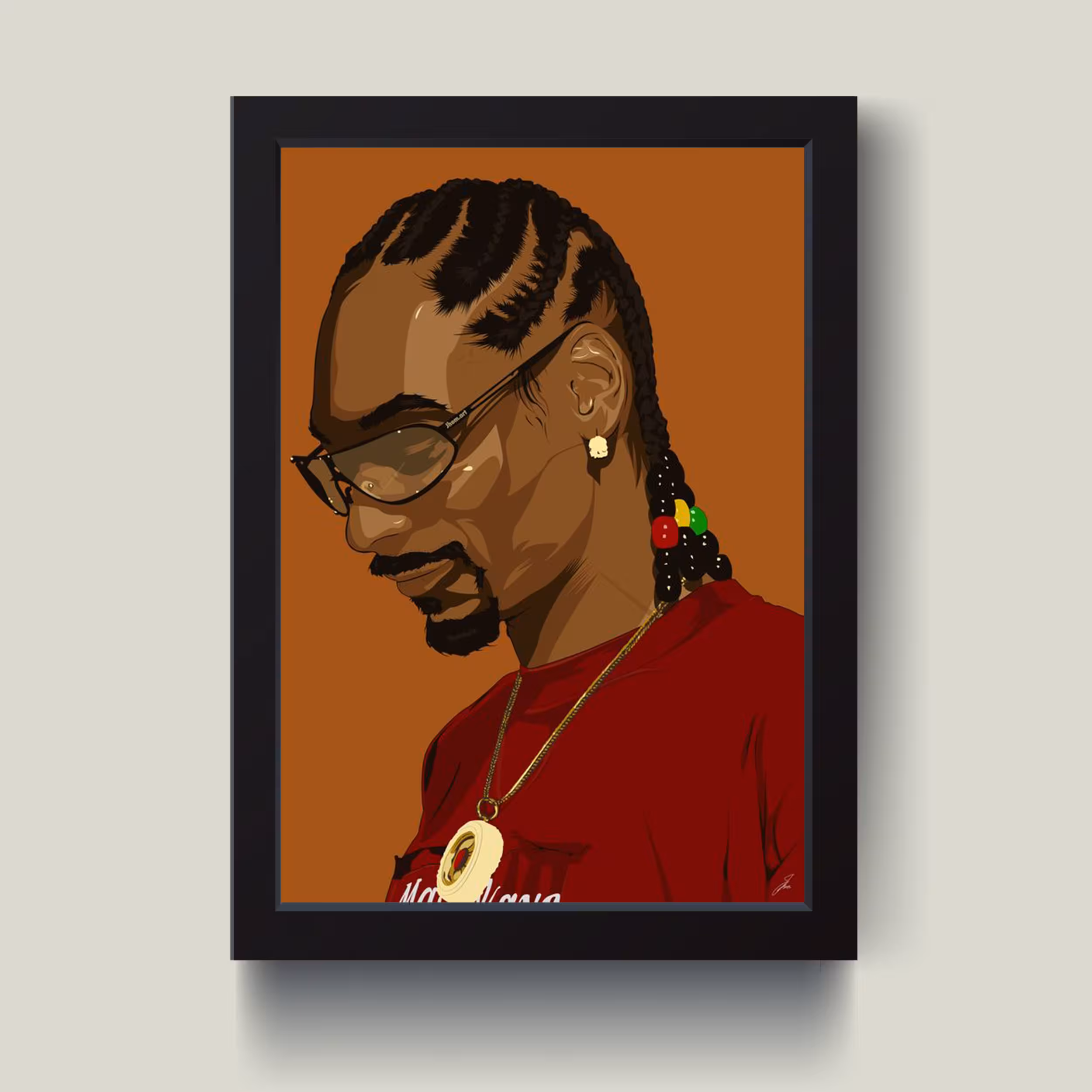 تابلو مدل دکوراتیو اسنوپ داگ snop dogg کد G5-12
