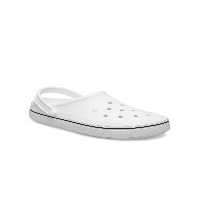 دمپایی سفید زنانه بسته بندی در دادگاه Crocs