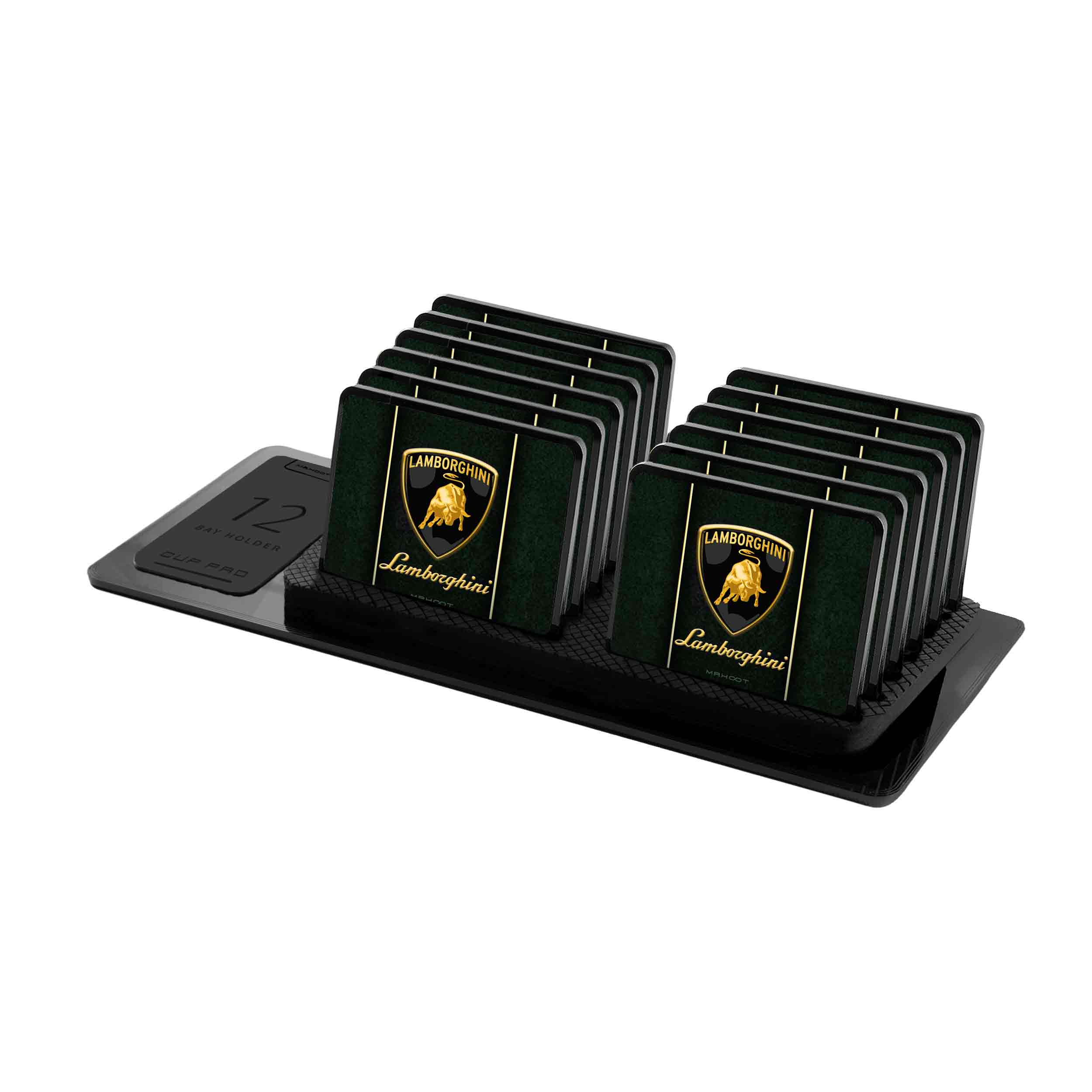 زیر لیوانی ماهوت مدل Lamborghini بسته 12 عددی
