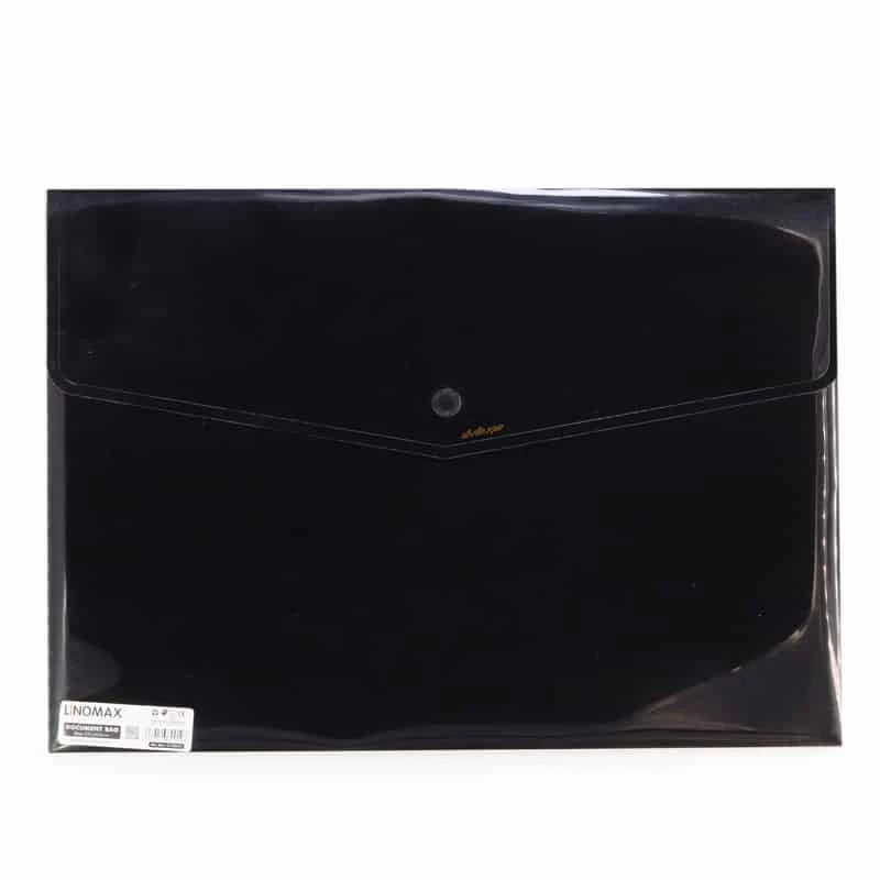 پوشه دکمه دار A4 مشکی لینومکس