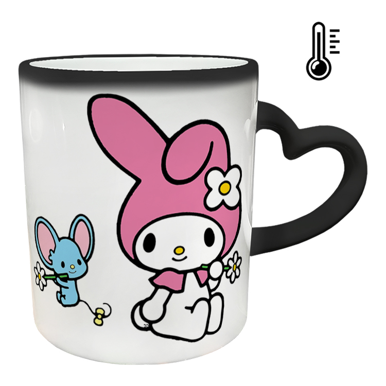 ماگ حرارتی مدل دسته قلبی طرح کیتی کد 98