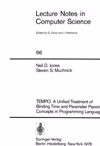 خرید و دانلود نسخه کامل کتاب TEMPO: A Unified Treatment of Binding Time and Parameter Passing Concepts in Programming Languages