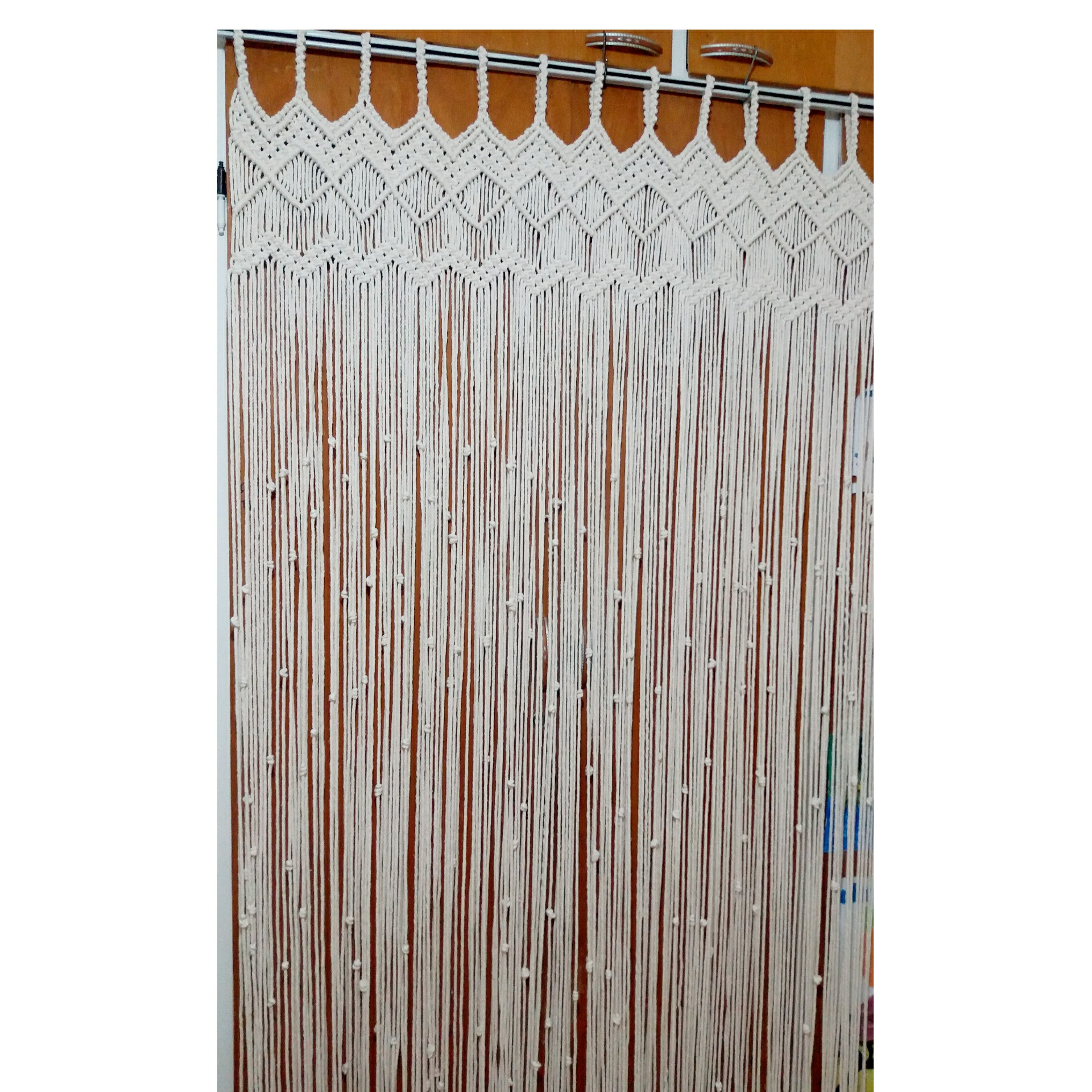 پرده مکرومه طرح یاس