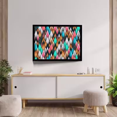 تابلو مدل abstract sharp shapes کد F-10017