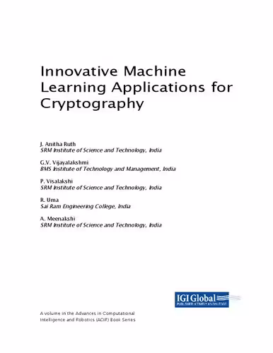 خرید و دانلود نسخه کامل کتاب Innovative Machine Learning Applications for Cryptography